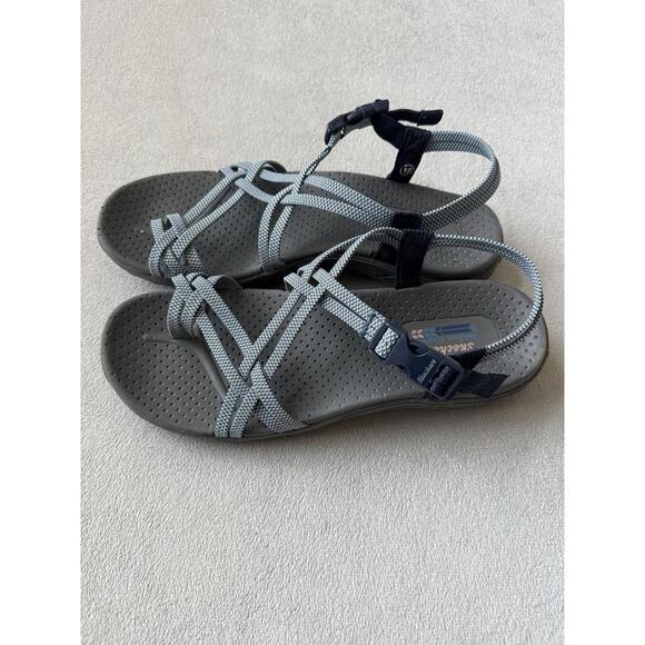 Skechers Outdoor Lifestyle Strappy Sport Sandals Gray Womens Size 10 Comfort - Picture 7 of 9
